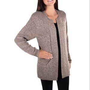 NEW Simply Natural Alpaca 'Linda Ebel' Open Front Long Cardigan Peru Neutral
